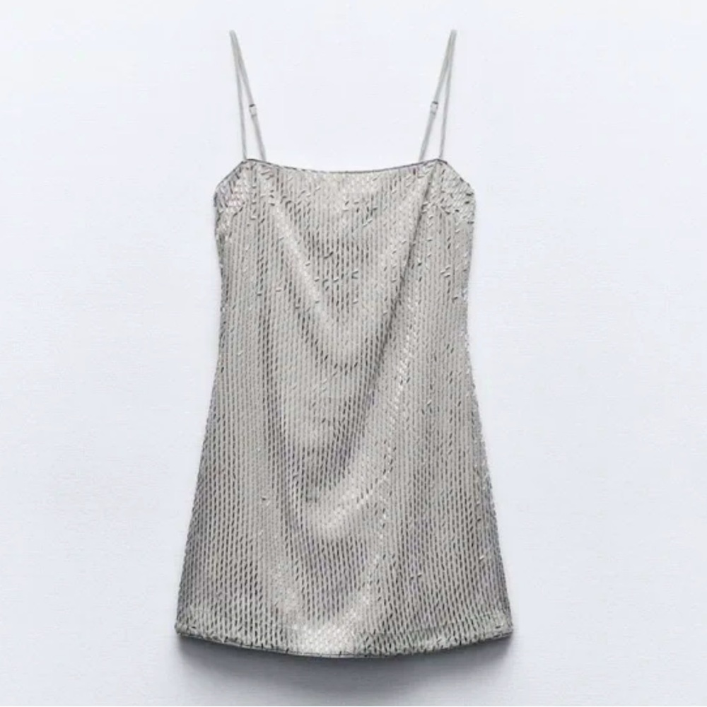 Zara Silver Mini Dress